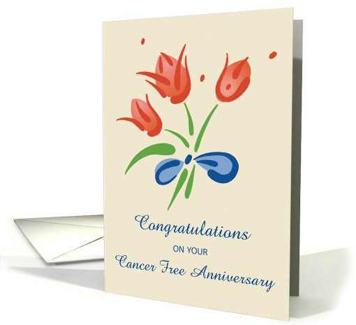 Cancer Free Congratulations Flowers card (1756078)