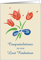 Last Radiation Congratulations Flowers card