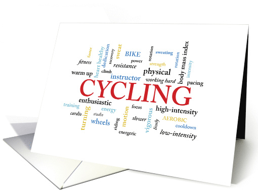 Indoor Cycling Instructor Birthday In Descriptive Words card (1756328)