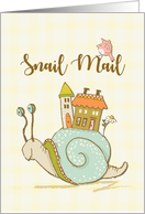 Snail Mail Cute Hello card