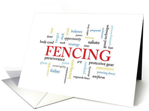 Fencing Birthday in Words card (1757716)