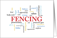 Fencing Birthday in Words card