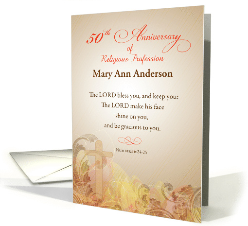 50th Anniversary of Religious Profession Custom Name Nun... (1758296)