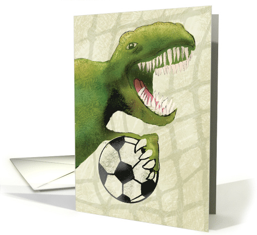 Child Birthday Dinosaur with Soccer Ball card (1759530)