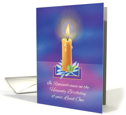 Heavenly Birthday Religious Shining Lighted Candle card (1760146)