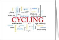 Thank You Indoor Cycling Instructor In Descriptive Words card