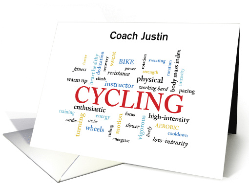 Personalize Name Birthday Cycling Class Instructor In Words card
