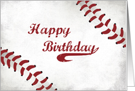 Birthday With Large Grunge Baseball Sport card