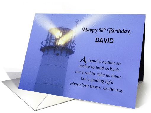 88th Birthday Lighthouse Customizable Name card (1762636)