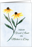 Great Aunt on Mothers Day Two Cone Flowers card