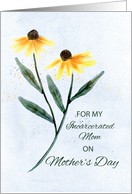 Incarcerated Mom on Mothers Day Two Cone Flowers card