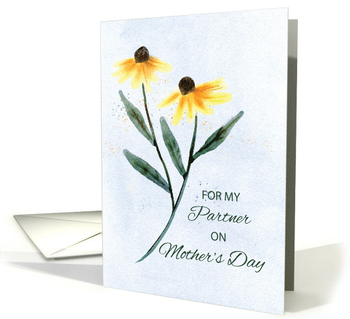 To My Partner Mothers Day Two Cone Flowers card (1764678)