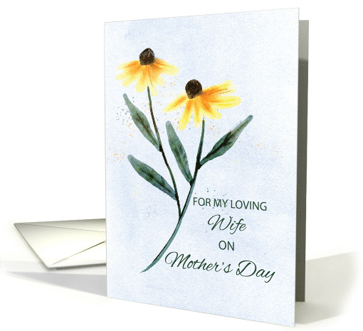 For Wife on Mothers Day Two Cone Flowers card (1764686)