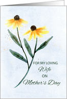 For Wife on Mothers Day Two Cone Flowers card