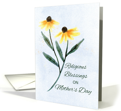 Religious Blessings on Mothers Day Two Cone Flowers card (1764692)