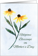 Religious Blessings on Mothers Day Two Cone Flowers card