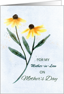 Custom Relationship Mother in Law on Mothers Day Two Cone Flowers card