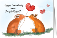 Happy Anniversary to Foxy Girlfriend card