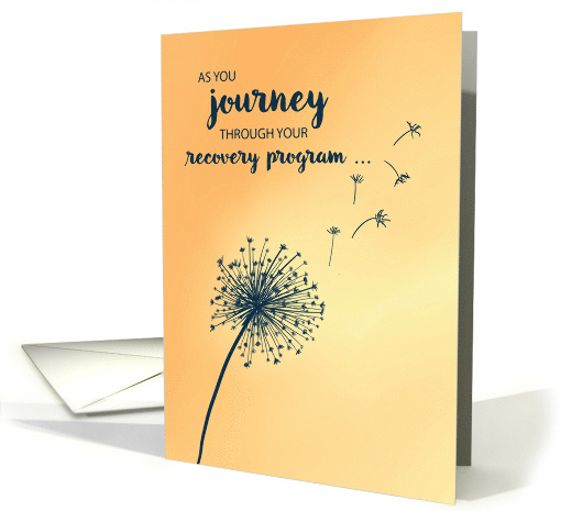 Encouragement for 12 Step Recovery Dandelion with Blowing Seeds card
