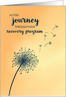 Encouragement for 12 Step Recovery Dandelion with Blowing Seeds card