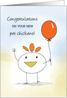 Congratulations on New Pet Chickens card
