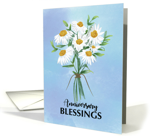 Wedding Anniversary Blessings Bouquet of Daisies card (1768610)