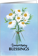 Wedding Anniversary Blessings Bouquet of Daisies card