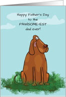 From Dog on Father’s Day Funny Cartoon Dog Outside card