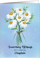 For Chaplain Wedding Anniversary Blessings Bouquet of Daisies card