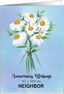 Custom Relation For Neighbor Wedding Anniversary Blessings Bouquet card