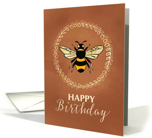 Sister Birthday Bee in Wreath Vintage Inspired card (1773886)