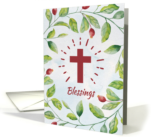 Blessings Cross in Wreath card (1773908)
