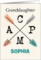 Granddaughter Camp Personalize Name Arrows card