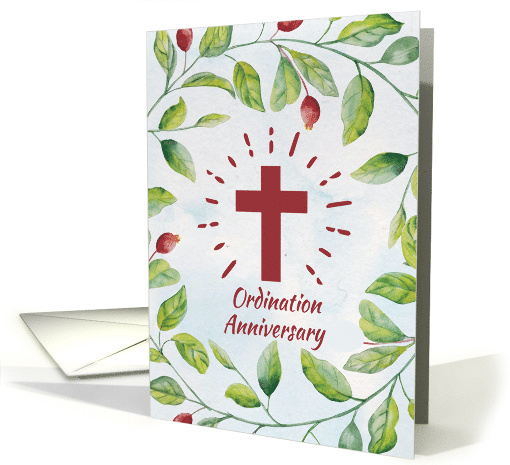 Deaconess Ordination Anniversary Cross in Wreath card (1774256)