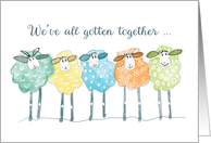 Birthday From Group With Funny Sheep card