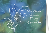 Nephew Religious Birthday Blessings Watercolor Branches card