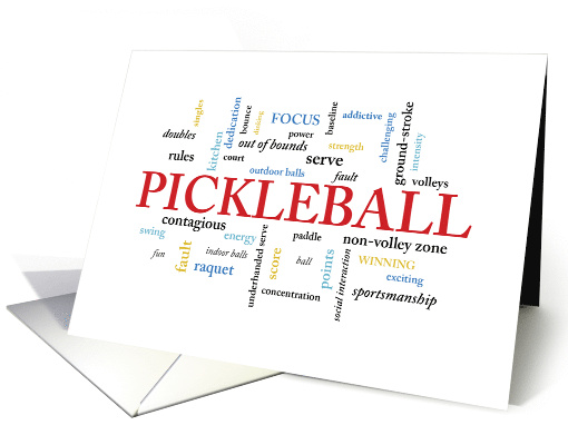 Pickleball Good Luck in Words card (1776832)