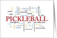 Pickleball Good Luck in Words card