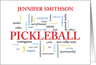 Pickleball Customizable Name Congratulations in Words card