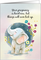 Pregnancy Support and Encouragement with Cute Elephant card