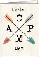 Brother Camp Personalize Name Arrows card