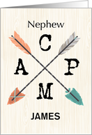 Nephew Camp Personalize Name Arrows card