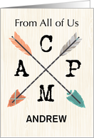From Group Camp Personalize Name Arrows card