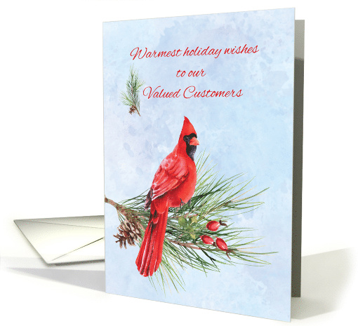 Business Christmas Customer Appreciation Red Cardinal on... (1782990)
