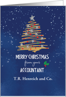 From Accountant Christmas Tree Customizable Name or Logo card