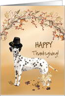 Dalmatian Funny Pilgrim Hat Thanksgiving card