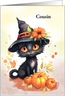 Customizable Relationship Sweet Halloween Cat card
