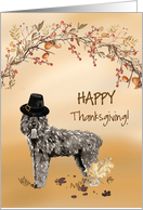 Bouvier des Flandres Funny Pilgrim Hat Thanksgiving card