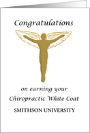 Chiropractic Custom School Name White Coat Ceremony Medical Symbol card
