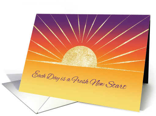 12 Step Recovery Sun New Day Encouragement card (1785426)